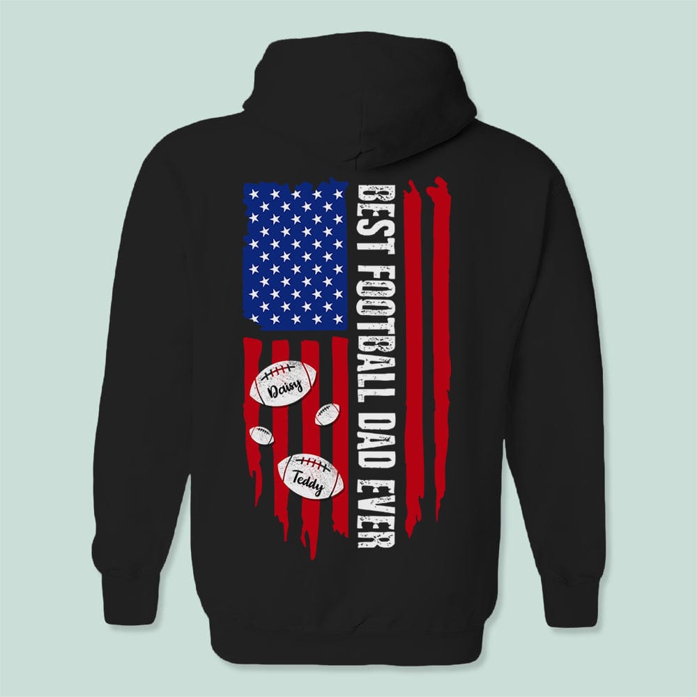 GeckoCustom Best Football Dad Ever Sport Shirt K228 HN590 Pullover Hoodie / Black Colour / S