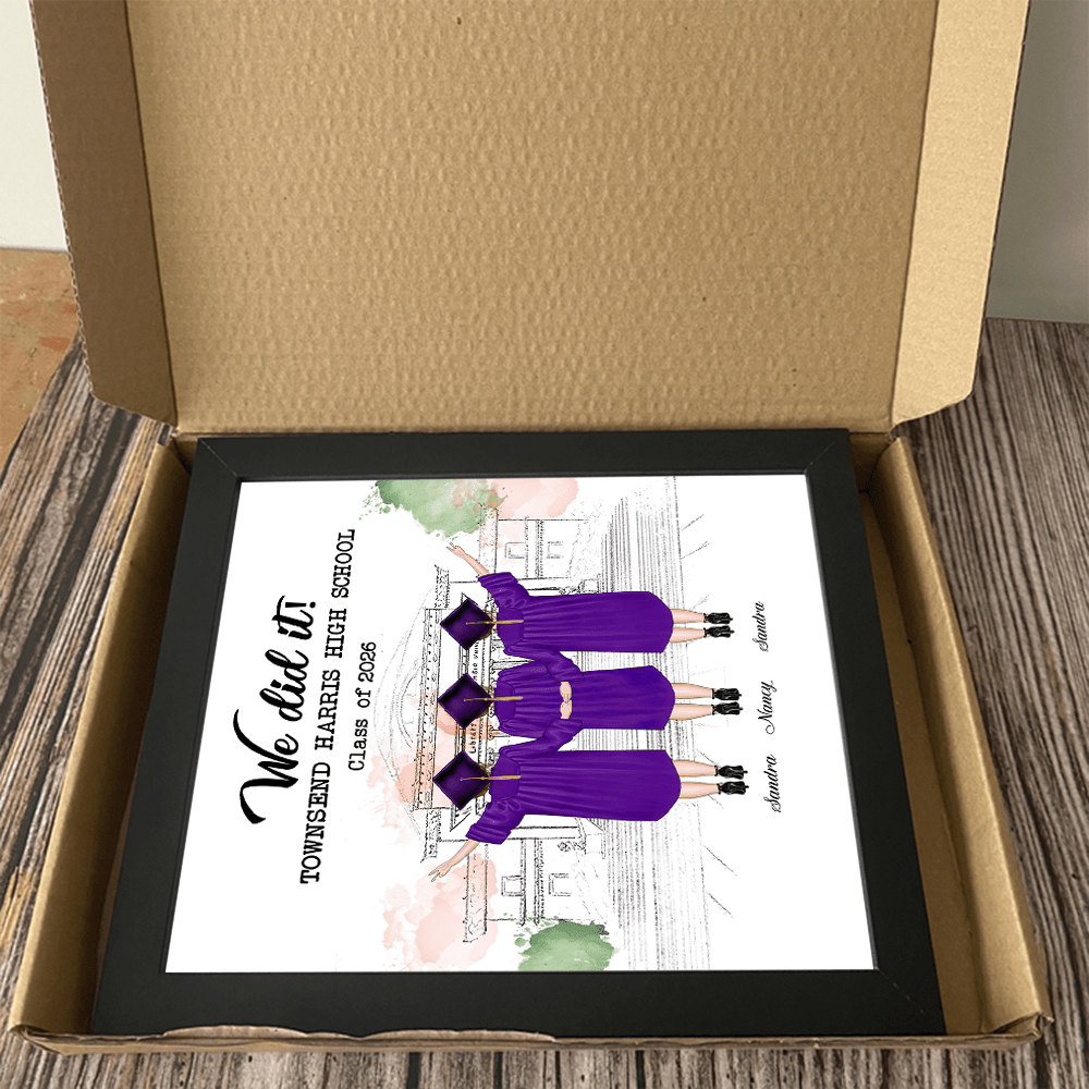 GeckoCustom Best Friend Graduation Gift - We did it! Picture Frame N304 HN590