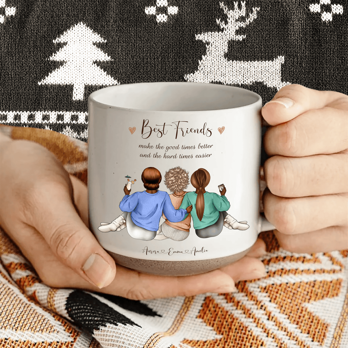 GeckoCustom Best Friends Make The Good Times Better Bestie Pottery Mug TH10 892167 12oz