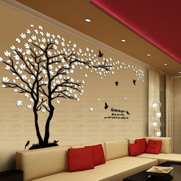 GeckoCustom Big size Lovers Tree Acrylic Wall Stickers for Living room Wall 3D art Decoration Accessories Home decor 1 / S 100CM 183CM