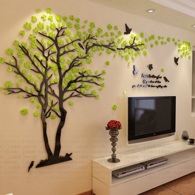 GeckoCustom Big size Lovers Tree Acrylic Wall Stickers for Living room Wall 3D art Decoration Accessories Home decor 8 / S 100CM 183CM
