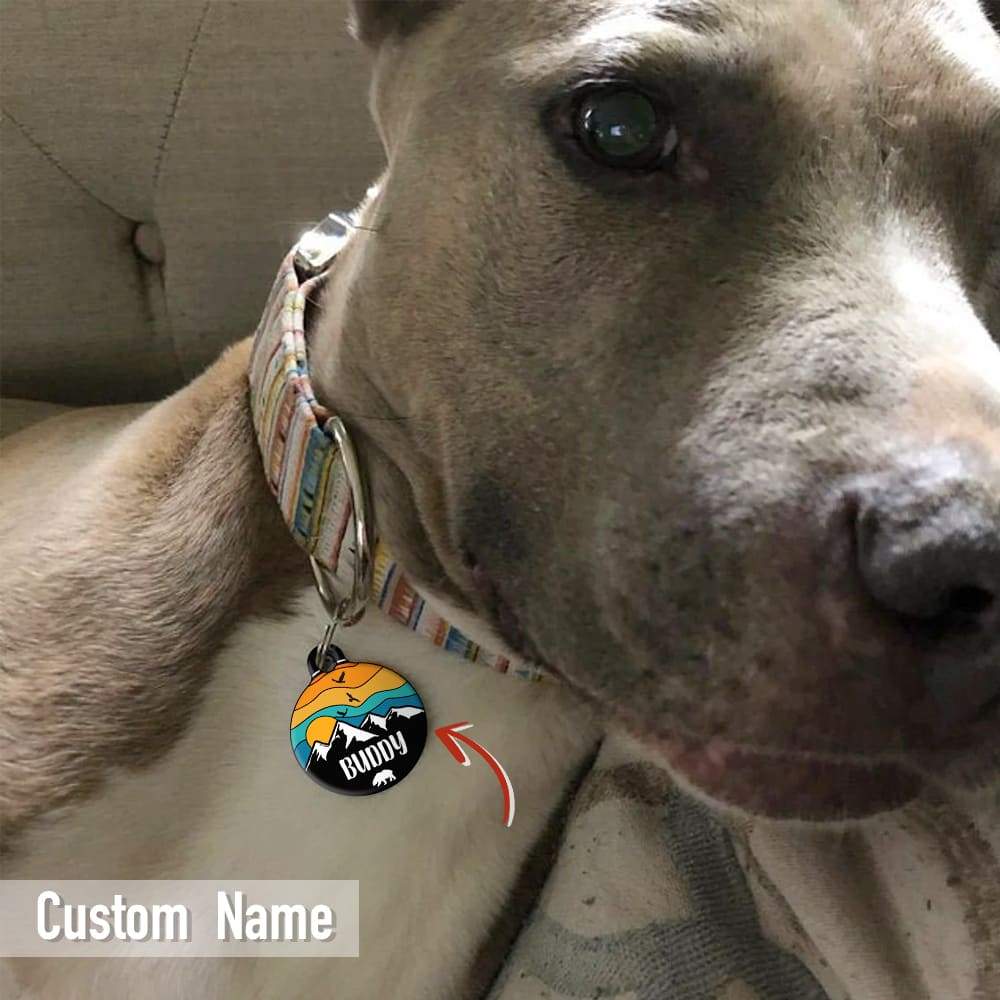 GeckoCustom Camping Dog Acrylic Keychain, Camping Dog Tag  HN590