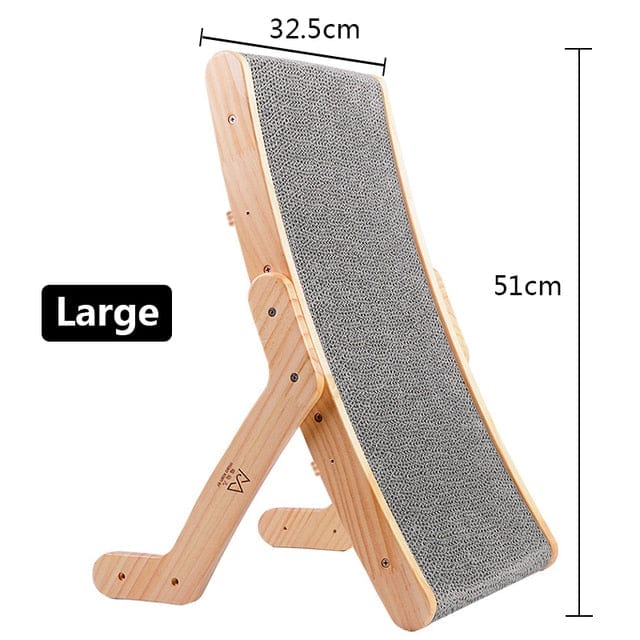 GeckoCustom Wood Anti Cat Scratcher Cat Scratch Board Bed 3 In 1 Pad Vertical Pet Cat Toys Grinding Nail Scraper Mat Training Grinding Claw Bed-Large / China