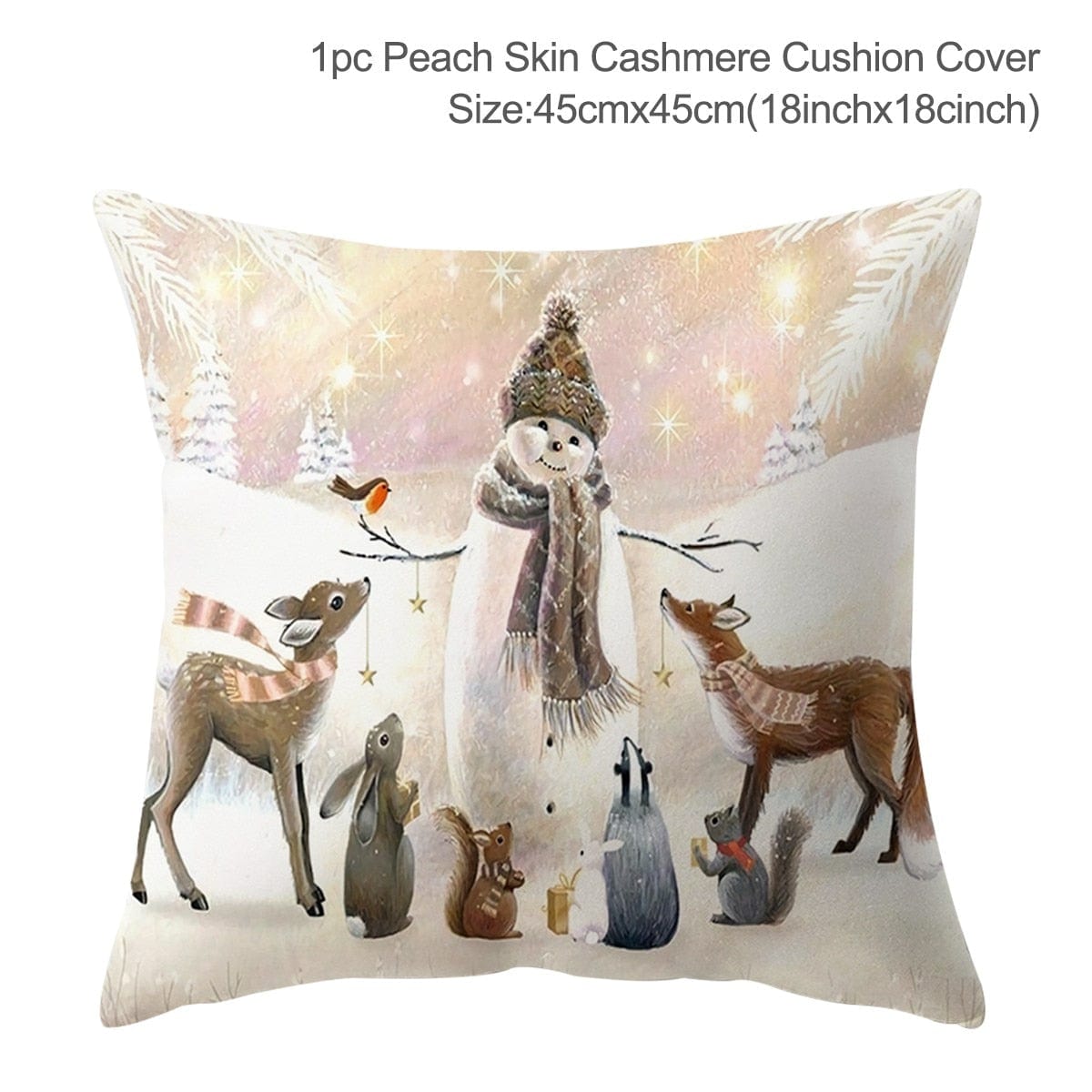 GeckoCustom Christmas Cushion Cover 45*45 Pillowcase Sofa Cushion Pillow Cases Cotton Pillow Covers Home Decoration 2023 Xmas Decor for Home 33