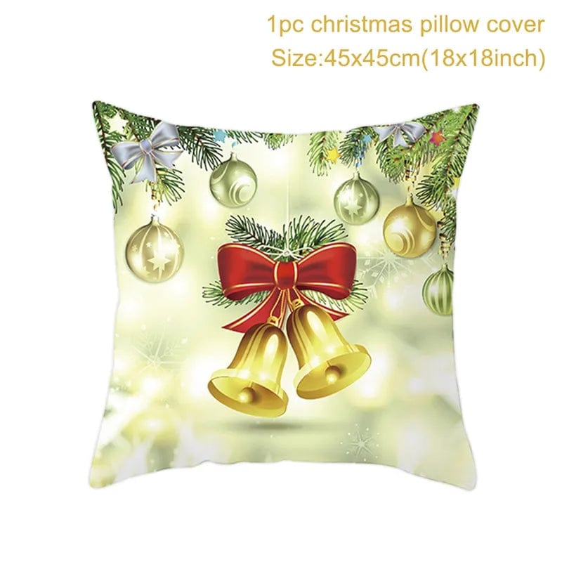 GeckoCustom Christmas Cushion Cover Merry Christmas Decorations for Home 2023 Christmas Ornament Navidad Noel Xmas Gifts Happy New Year 2024 style 9 / 45 x 45