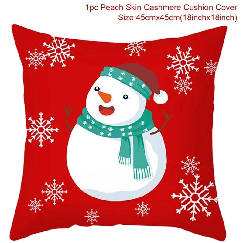 GeckoCustom Christmas Cushion Cover Merry Christmas Decorations for Home 2023 Christmas Ornament Navidad Noel Xmas Gifts Happy New Year 2024 style 18 / 45 x 45