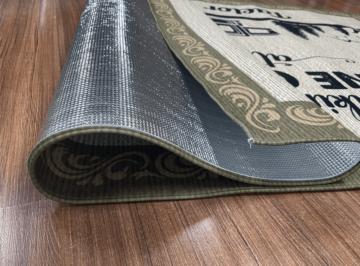 GeckoCustom Colorful Baby Let's Go Camping Patio Rug, Patio Mat HN590