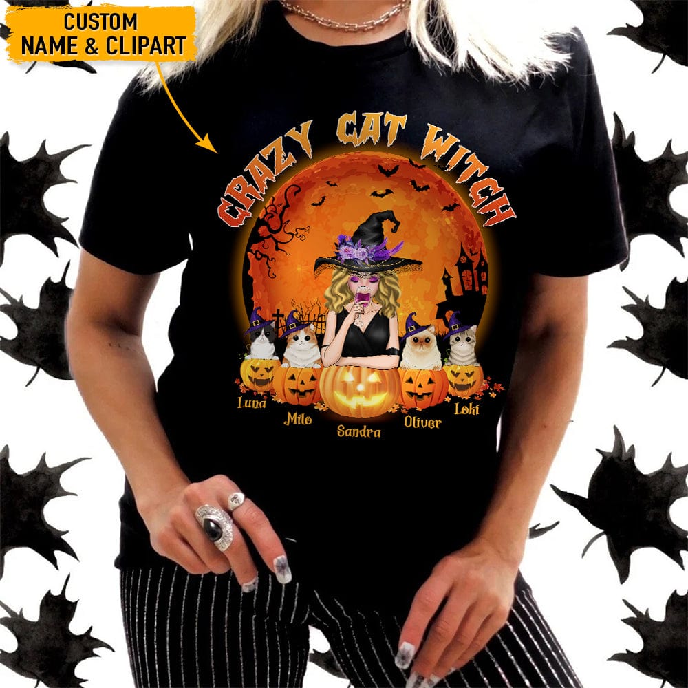 GeckoCustom Crazy Cat Witch Cat Shirt N304 HN590