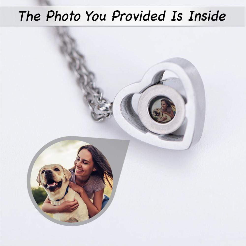 GeckoCustom Custom Couple Photo Projection Necklace HN590
