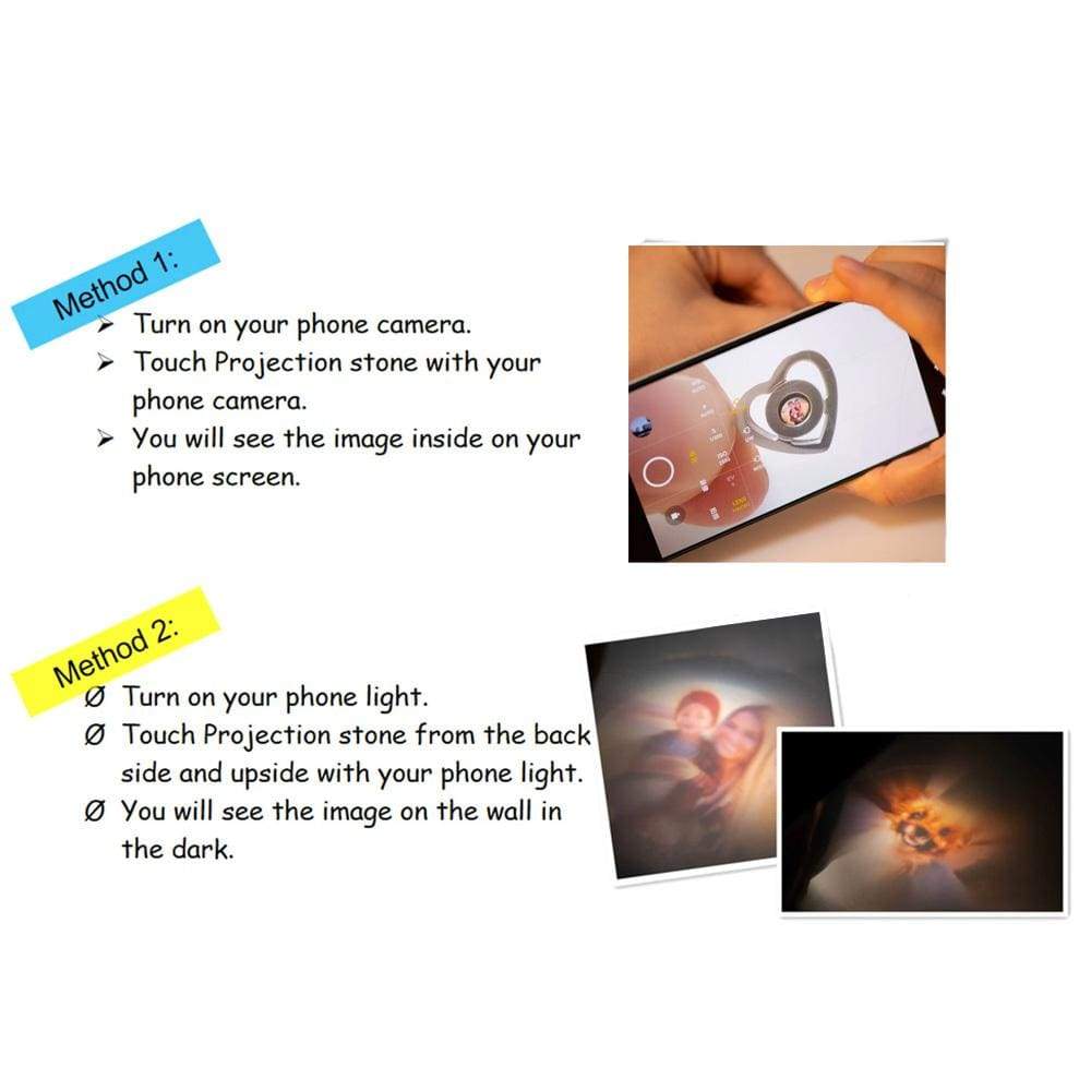 GeckoCustom Custom Couple Photo Projection Necklace HN590