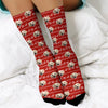 GeckoCustom Custom Dog Cat Photo With Christmas Pattern For Men and Women Sock N304 890221