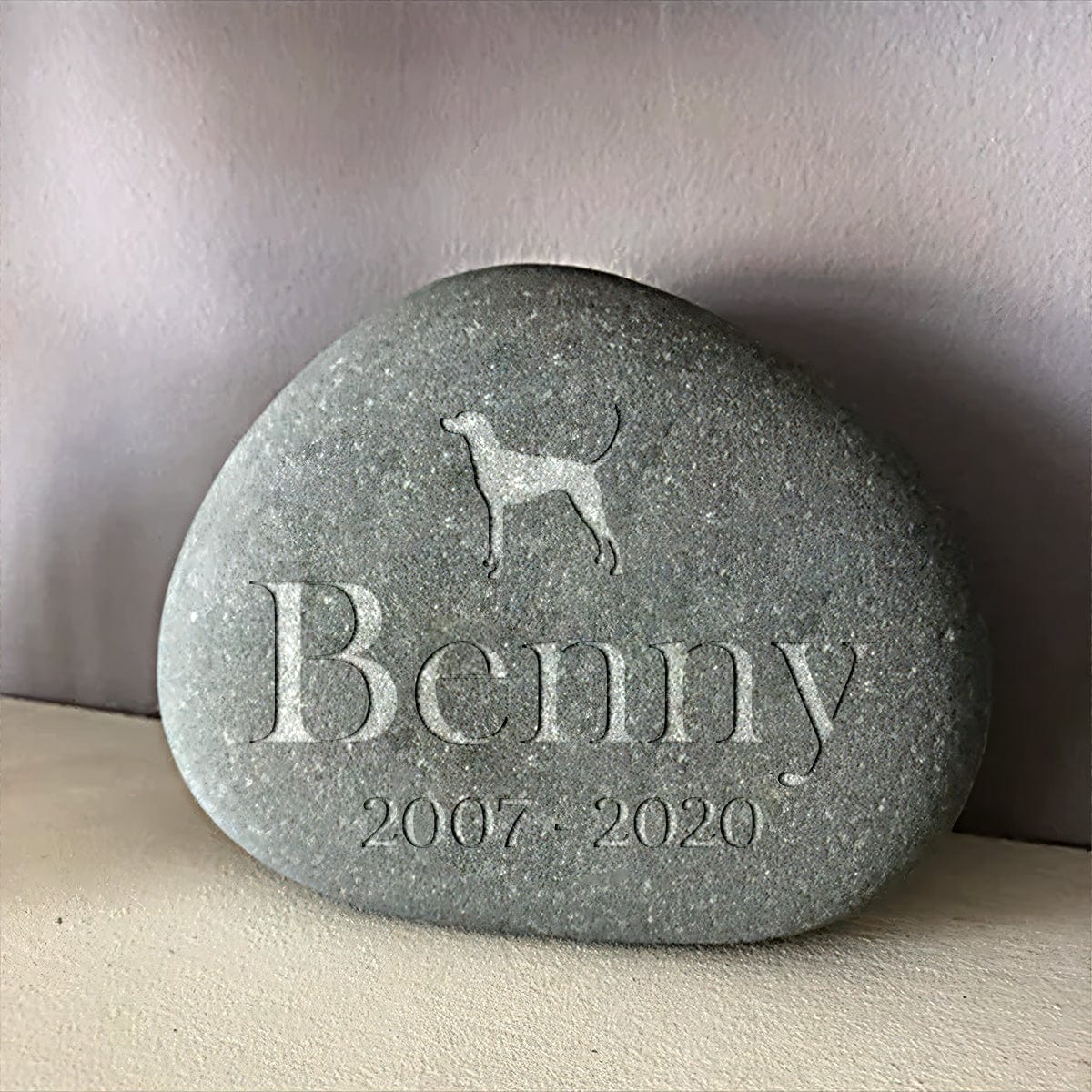 GeckoCustom Custom Dog Cherish Your Beloved Pet's Memory Memorial Engraved Stone HO82 893076