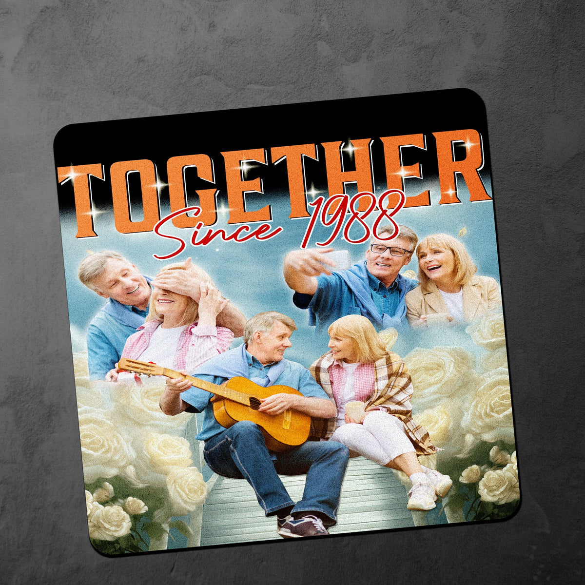 GeckoCustom Custom Dog Portrait Photo With Retro Style Mousepad NA29 889624