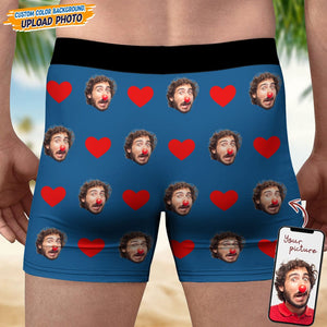 GeckoCustom Custom Face Hands White Men's Boxer Briefs N304 889344