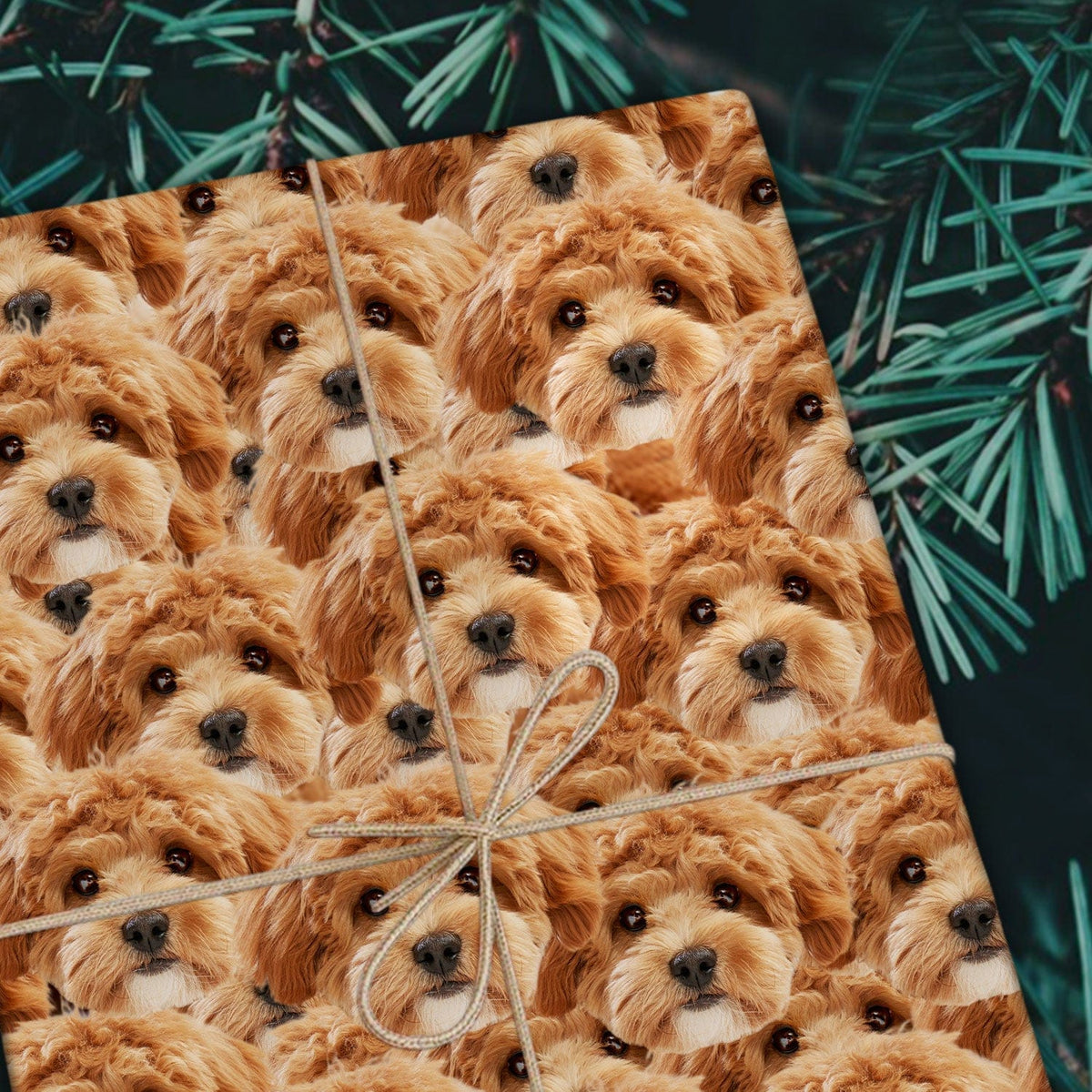 GeckoCustom Custom Face Photo Dog Wrapping Paper HO82 893326