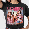 GeckoCustom Custom Face Portrait Photo Vintage Style Shirt N304 889685 Women Tee / Black Color / S