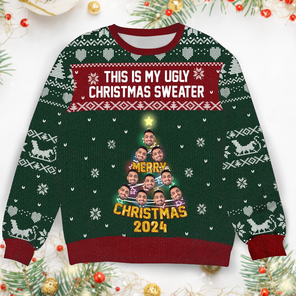 GeckoCustom Custom Face This Is My Ugly Christmas Ugly Sweater HA75 891418