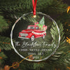 GeckoCustom Custom Family Name Christmas Glass Circle Ornament HO82 893046