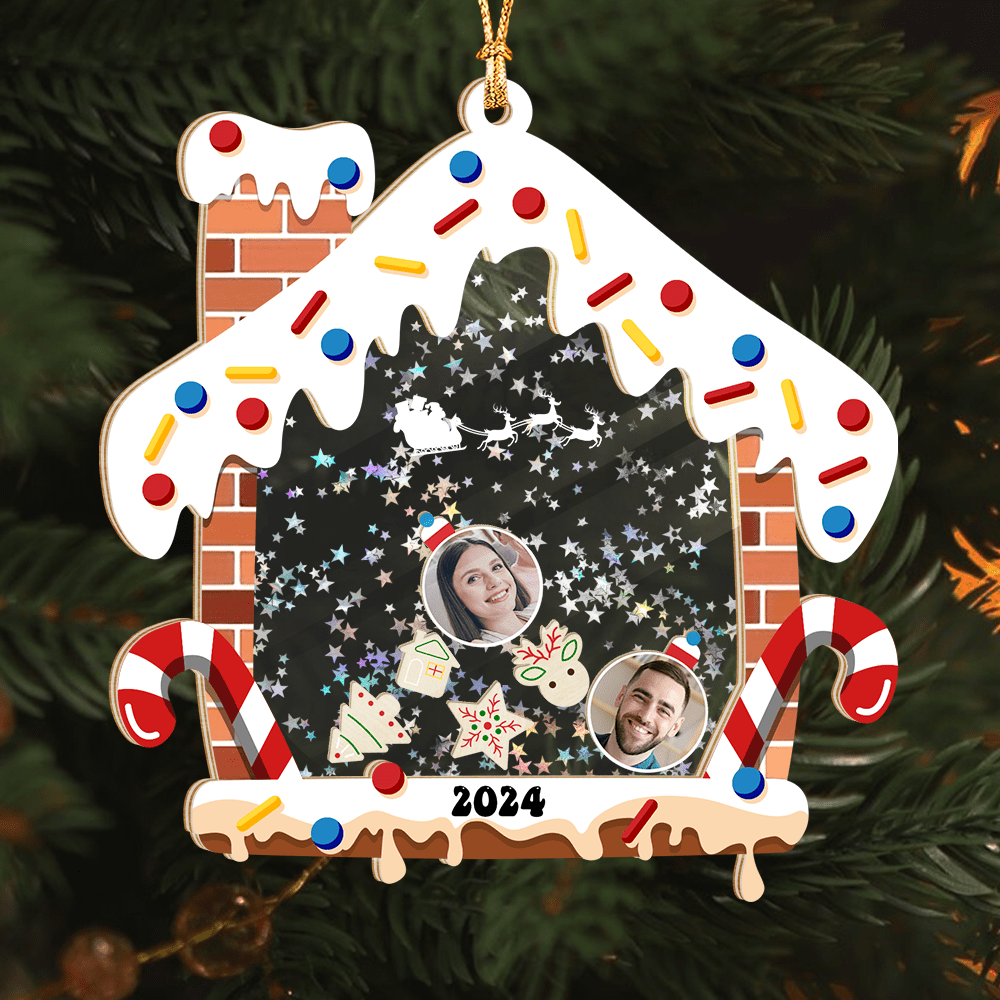 GeckoCustom Custom Family Photo Shaker Ornament Christmas Gift N304 HA75 891586