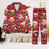 GeckoCustom Custom Human Face Photo With Colorful Christmas Lights Pajamas N304 889908