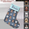 GeckoCustom Custom Image/Cartoon Christmas Stocking, Dog Christmas Stocking HN590