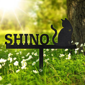 GeckoCustom Custom Name And Cat Clipart For Memorial Garden Stake Personalized Gift TH10 891581