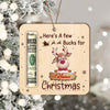 GeckoCustom Custom Name Cute Reindeer Christmas Gifts Wood Money Holder Ornament HA75 891544