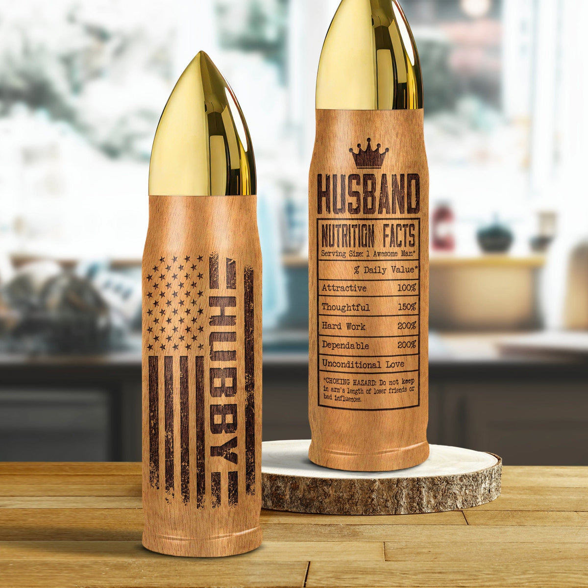 GeckoCustom Custom Name Hubby Funny Gift For Husband Bullet Tumbler Personalized Gift HO82 891092