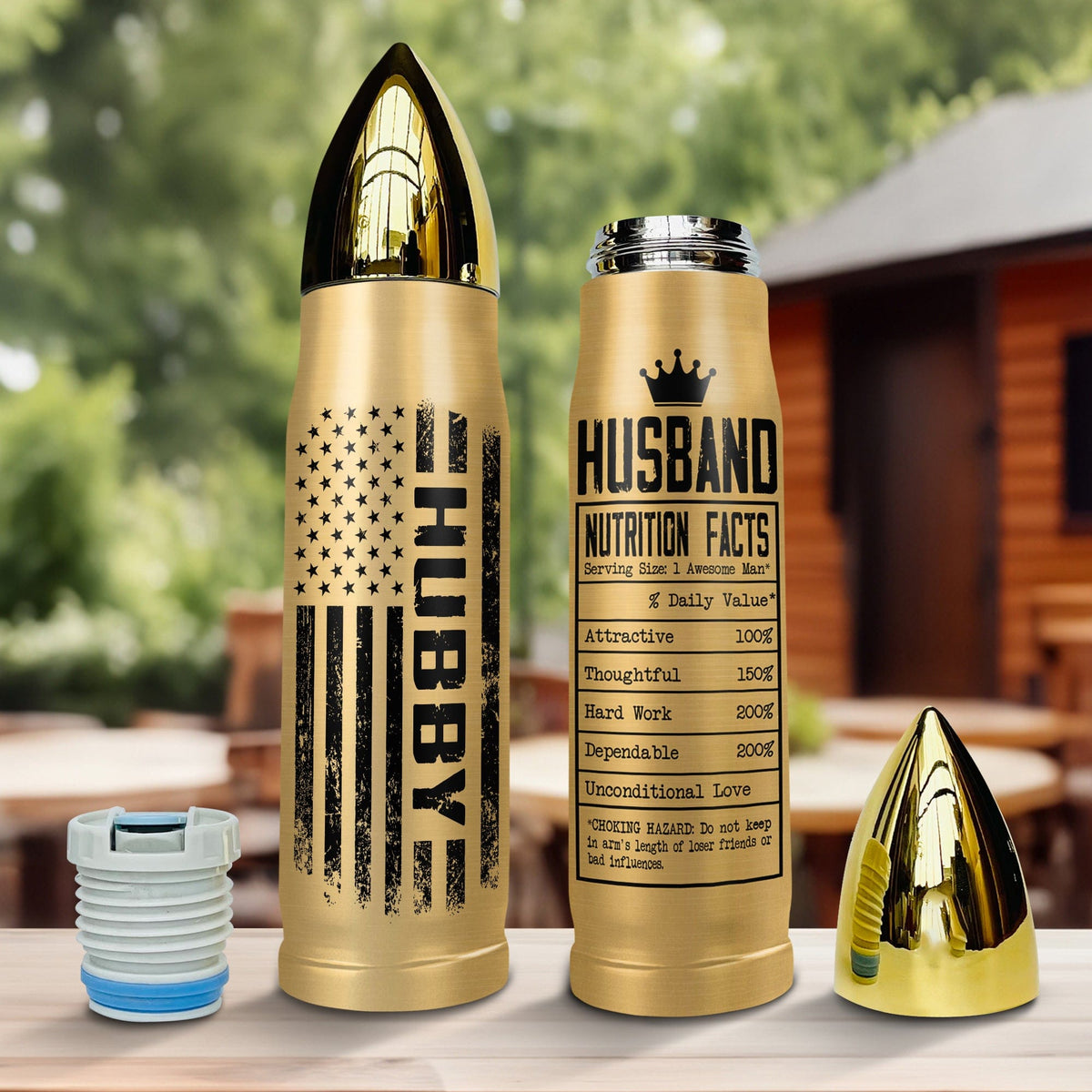 GeckoCustom Custom Name Hubby Funny Gift For Husband Bullet Tumbler Personalized Gift HO82 891092