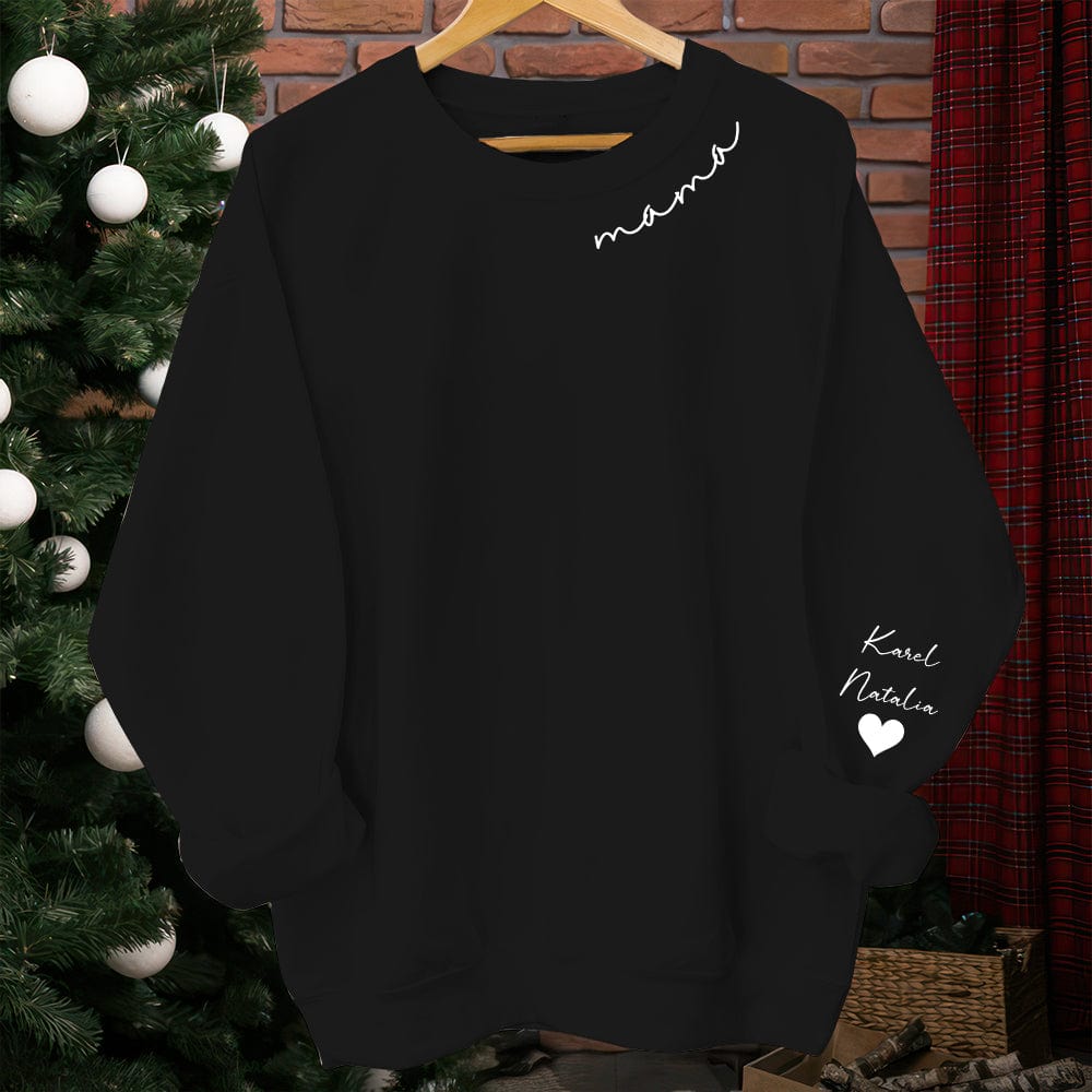 GeckoCustom Custom Name Mama On Sleeve Sweatshirt Personalized Gift TA29 890306