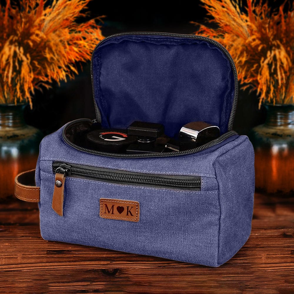 GeckoCustom Custom Name Men's Canvas Toiletry Bag Personalized Valentine Gift, Father's Day Gift For Him HA75 891796 9.4x5.5x5.5 in