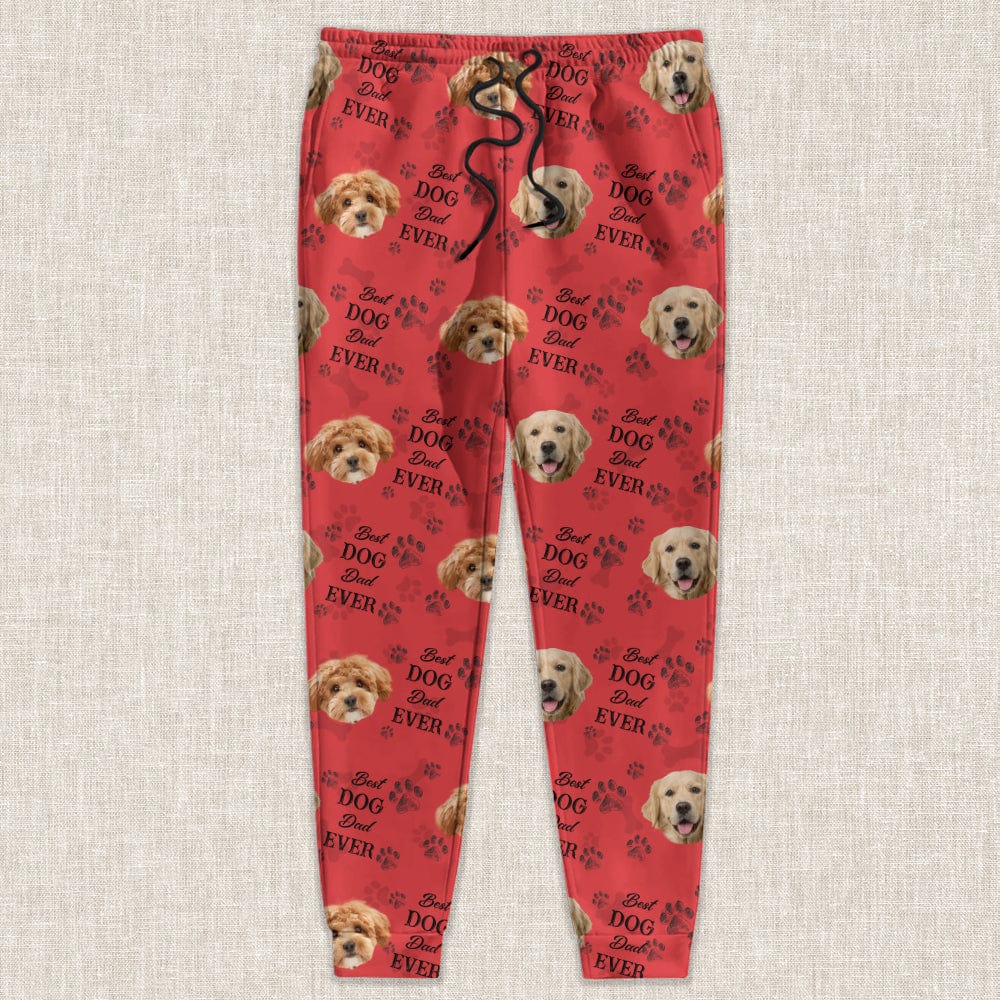 GeckoCustom Custom Pet Photo Best Dog Dad Mom Ever, Best Fur Dad Mom Ever Pants - Dog Lovers Gifts HA75 895034 Sweatpants / For Man / XS