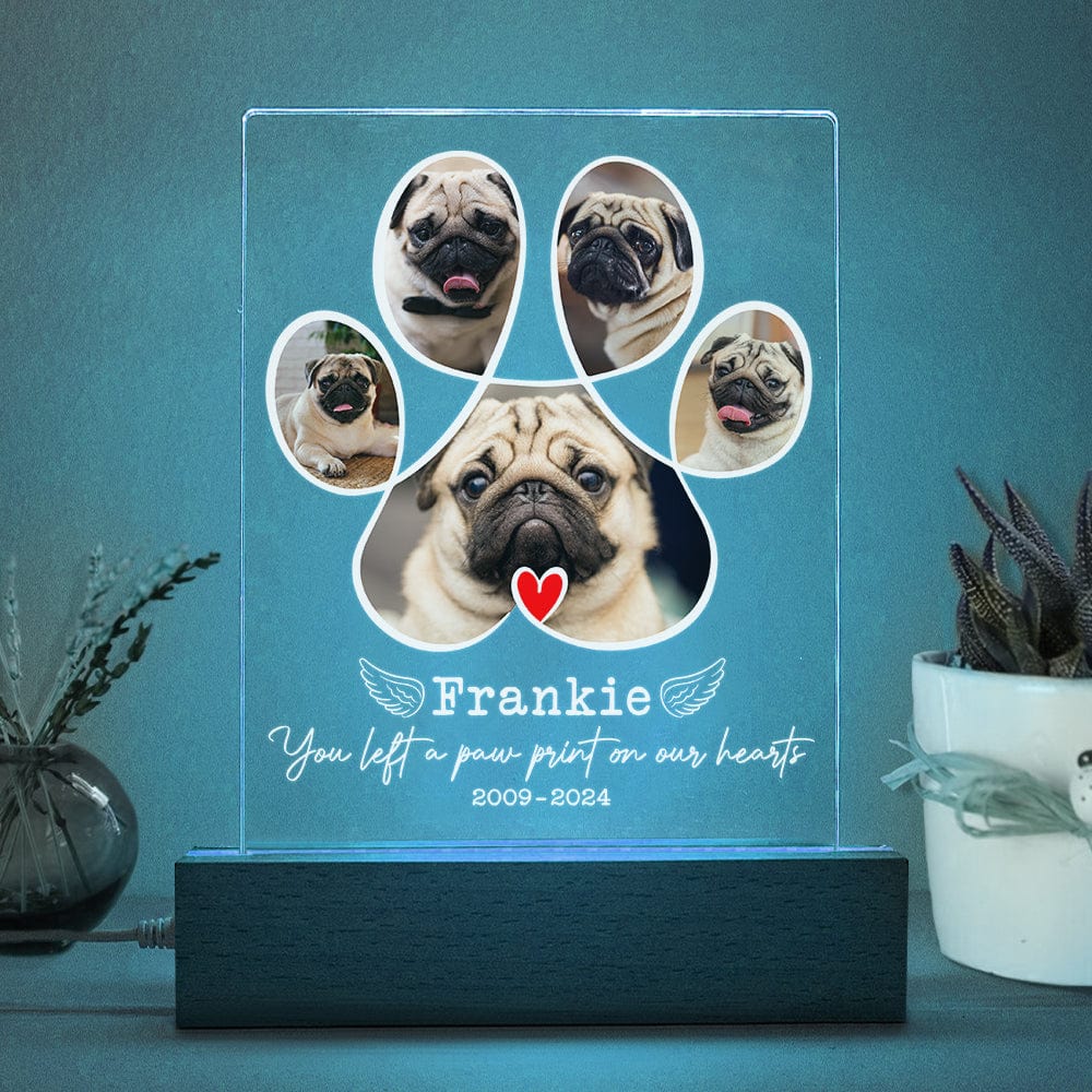 GeckoCustom Custom Pet Photo Memorial Acrylic Plaque With LED Night Light DA199 890284 Acrylic / 7.9"x4.5"