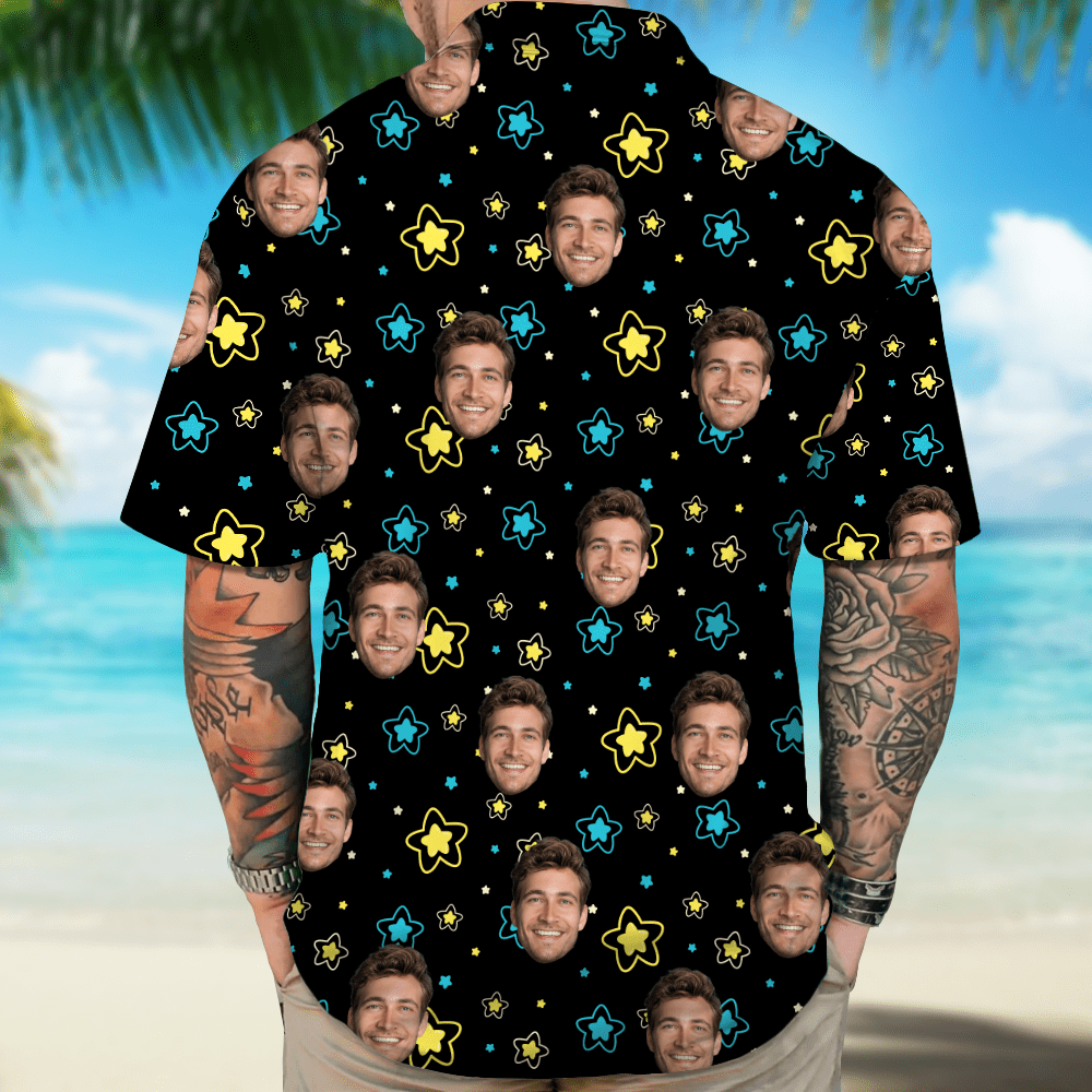 GeckoCustom Custom Pet Portrait Hawaii Shirt Personalized Family Face Gifts Valentines Gift HA75 895054