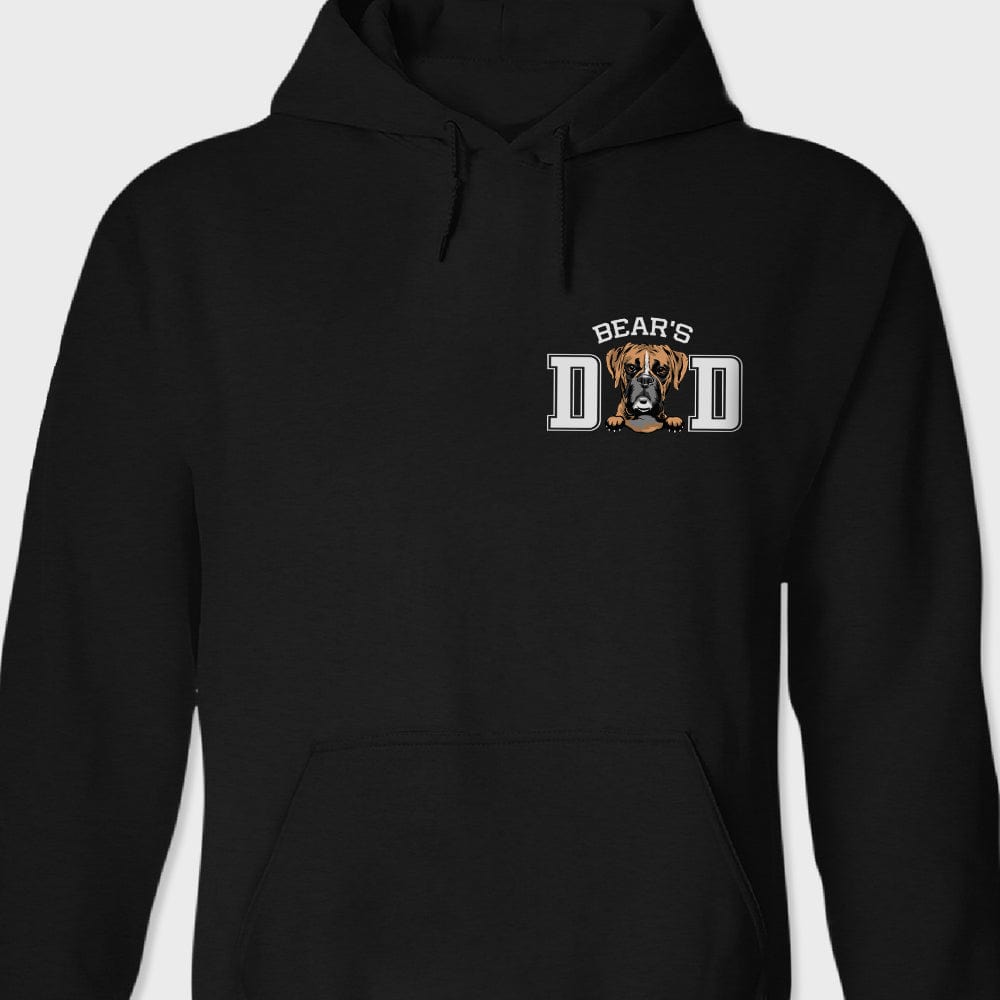 GeckoCustom Custom Photo And Custom Name For Dog Cat Lover Shirt N304 889345 Pullover Hoodie / Black Colour / S