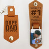 GeckoCustom Custom Photo Best #1 Dad Leather Keychain N304 890104