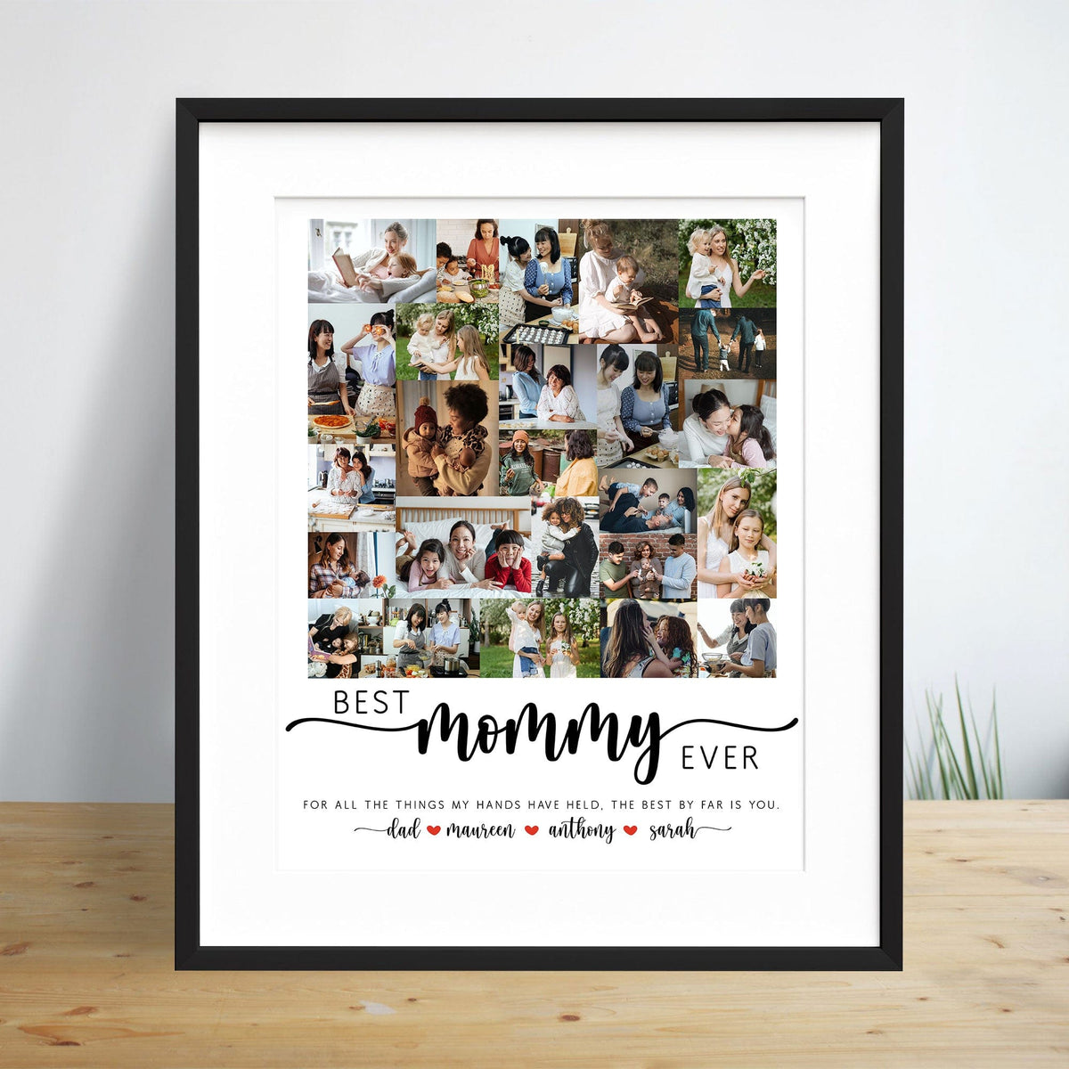 GeckoCustom Custom Photo Best Mama Ever Family Picture Frame TA29 890296