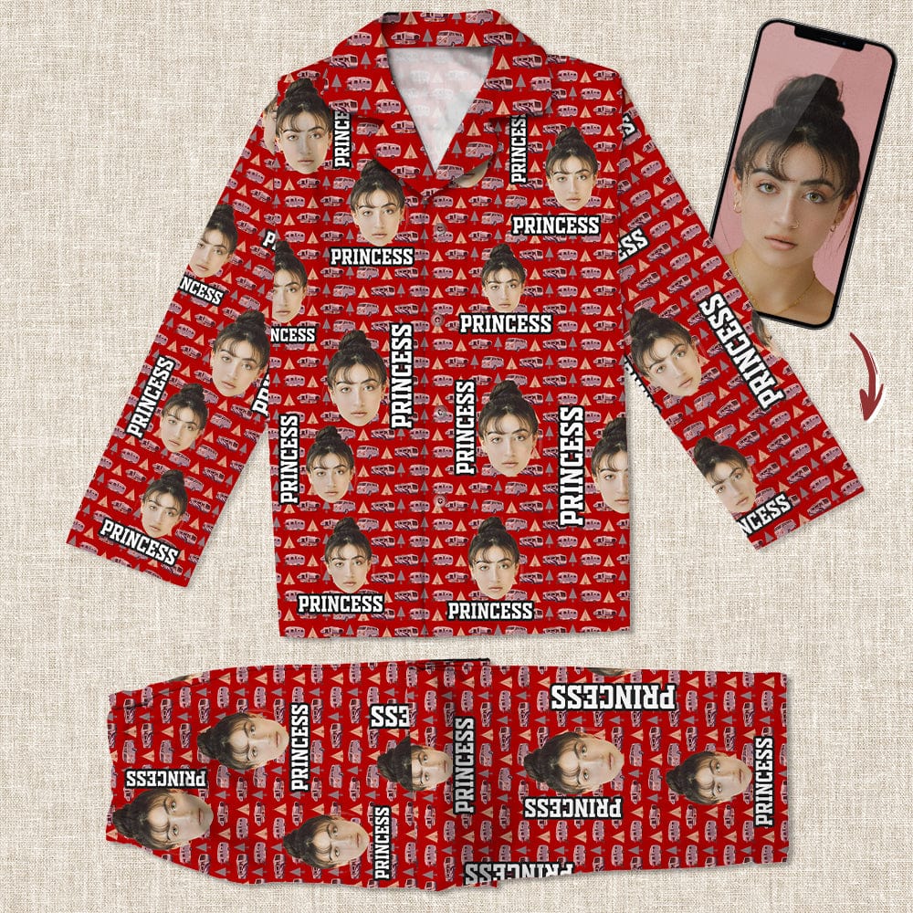 GeckoCustom Custom Photo Camping Car Pattern Pajamas K228 HN590 For Adult / Combo Shirt And Pants (Favorite) / XS