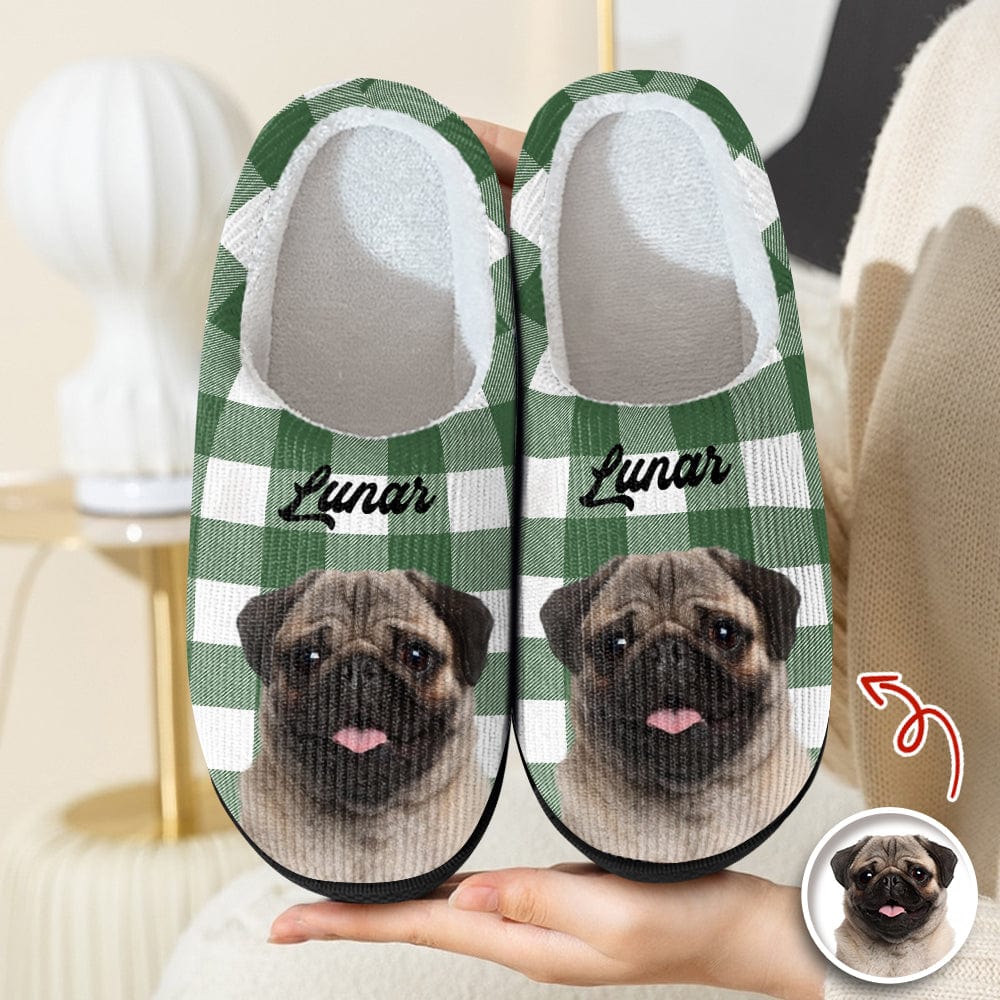 GeckoCustom Custom Photo Christmas Dog Cat Slippers HA75 891300