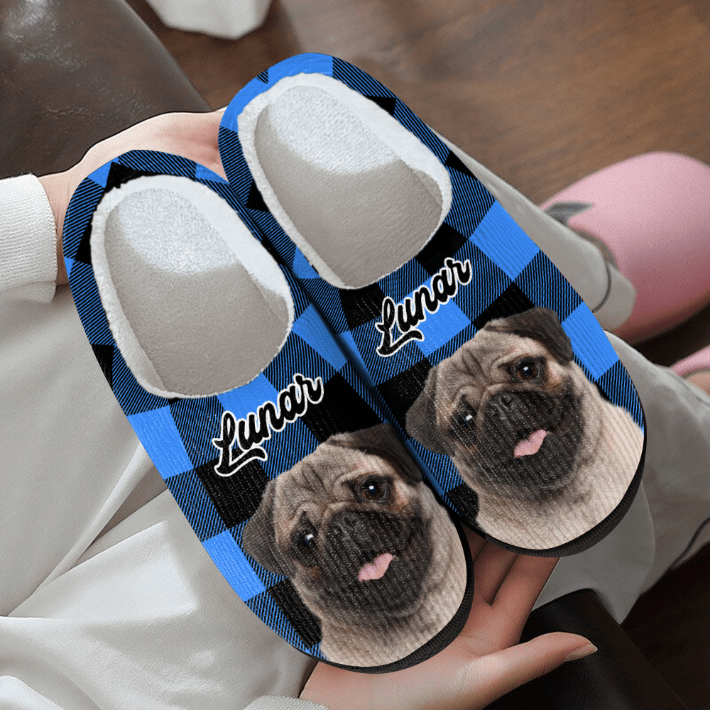 GeckoCustom Custom Photo Christmas Dog Cat Slippers HA75 891300