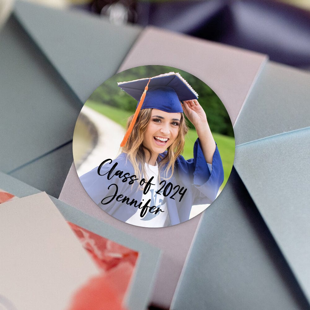GeckoCustom Custom Photo Class Of 2024 Graduation Roll Sticker TA29 890519