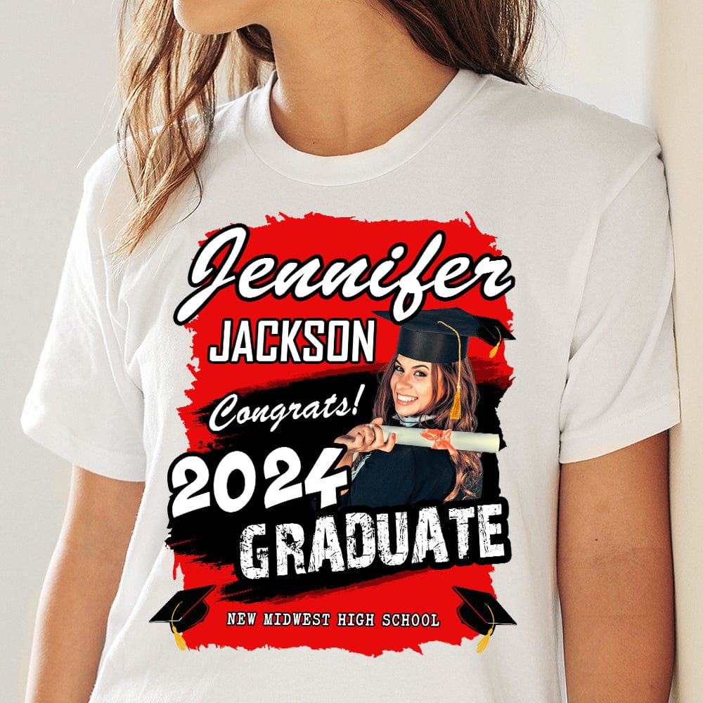 GeckoCustom Custom Photo Congrats 2024 Graduation Shirt TA29 890277