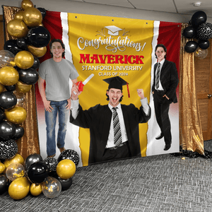 GeckoCustom Custom Photo Congratulations Graduation Backdrop N369 890461