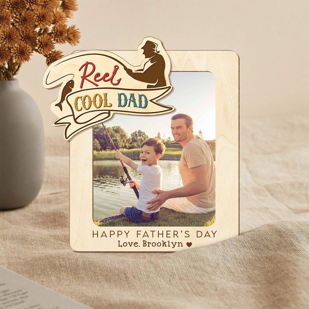 GeckoCustom Custom Photo Cool Fishing Dad Car Visor Clip HO82 890700