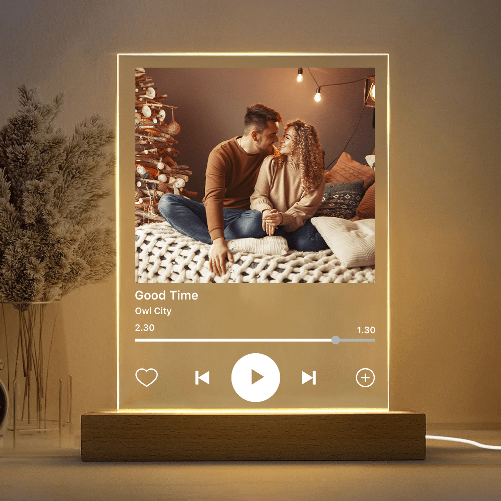 GeckoCustom Custom Photo Create Your Own Music Art Song Valentine Acrylic Plaque N304 890143 Acrylic / 7.9"x4.5"