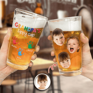GeckoCustom Custom Photo Dad's Sippy Cup Print Beer Glass HA75 890670 16oz