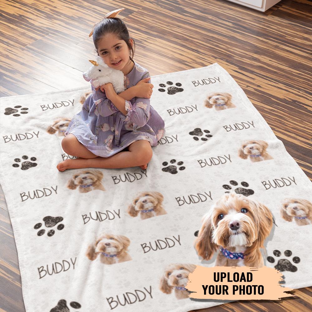 GeckoCustom Custom Photo Dog Blanket NA29 888545