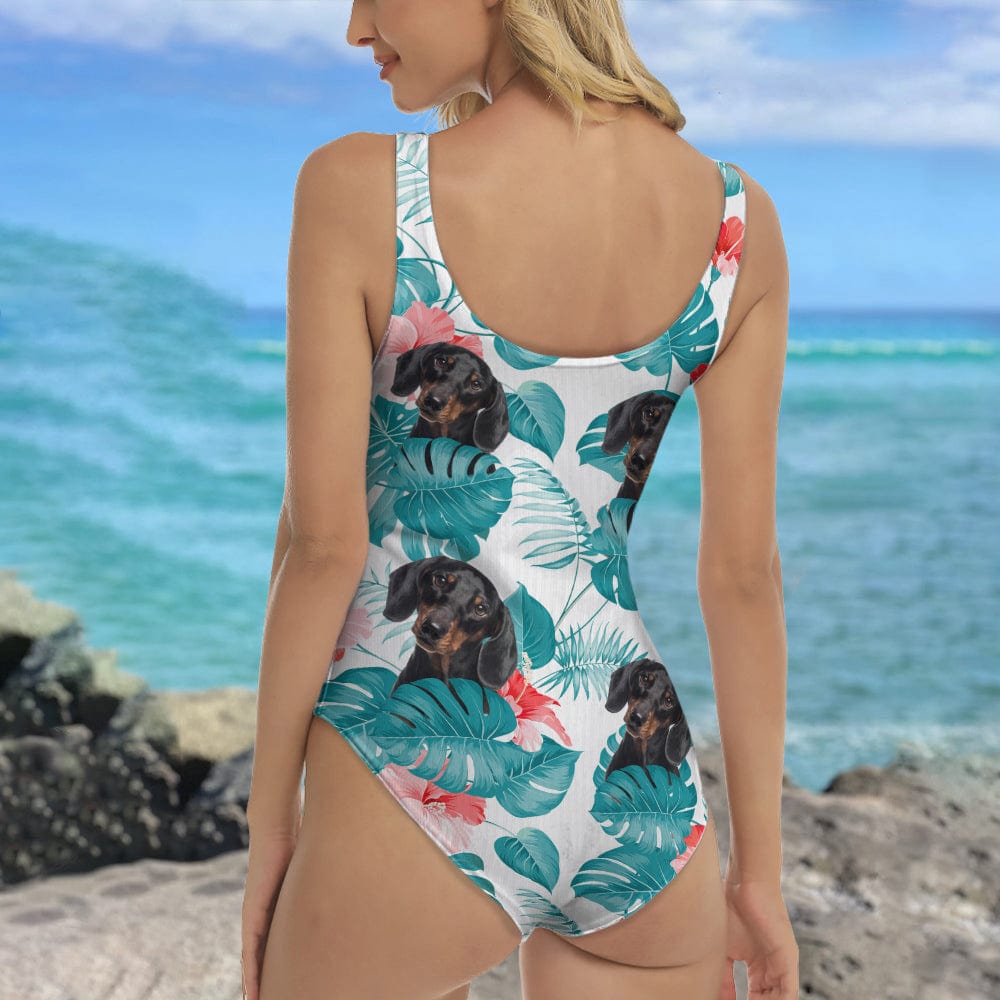 GeckoCustom Custom Photo Dog Hawaii Swimsuit K228 9019