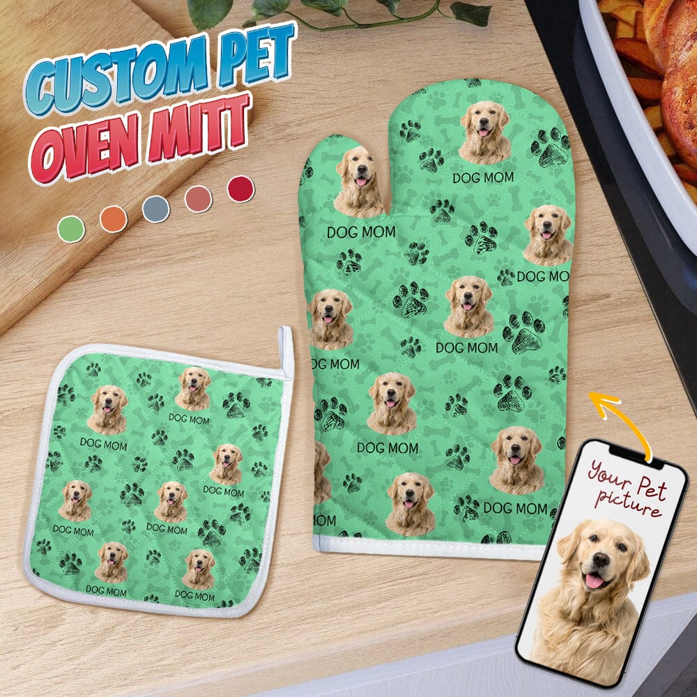 GeckoCustom Custom Photo Dog Paw For Dog Lovers Oven Mitt K228 889016