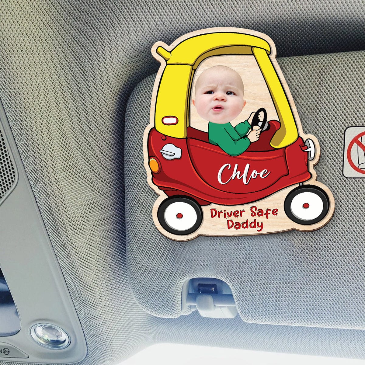 GeckoCustom Custom Photo Drive Safe Daddy Car Visor Clip HA75 890666